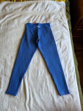 Boty by Brabants Croco Skin Quench Blue Texture High-Waist Leggings EPC